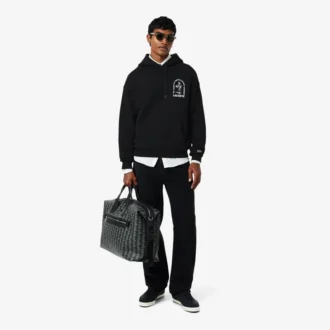 Bol Kesim Baskılı Kapüşonlu Sweatshirt