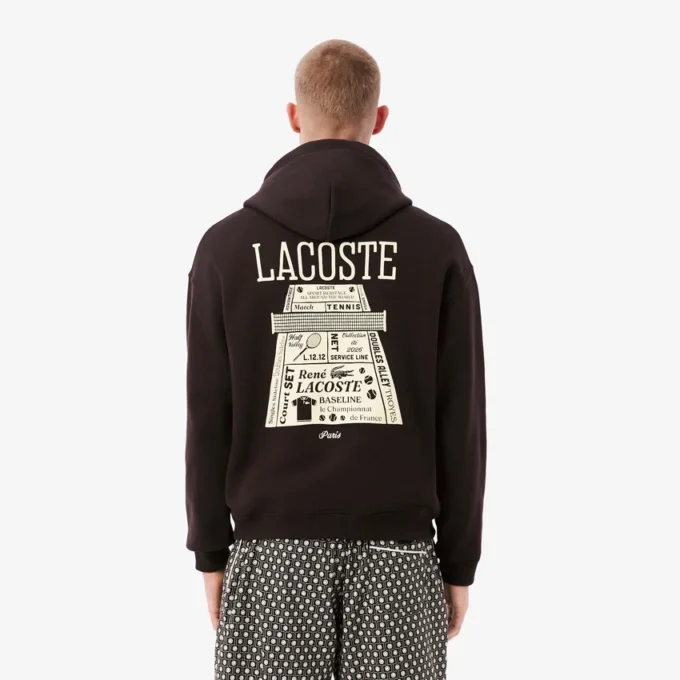 Bol Kesim Baskılı Kapüşonlu Sweatshirt
