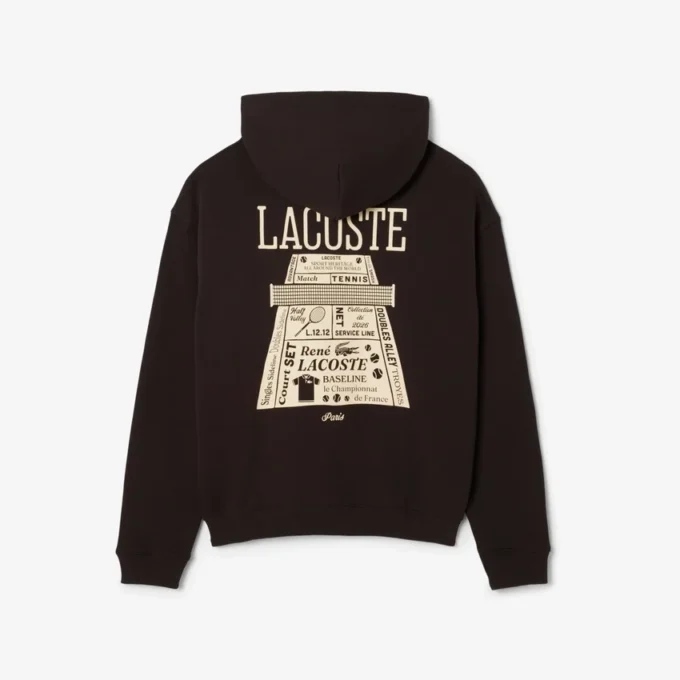 Bol Kesim Baskılı Kapüşonlu Sweatshirt