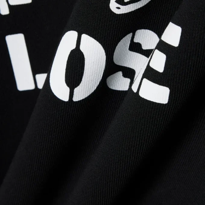 Bol Kesim Baskılı Kapüşonlu Sweatshirt