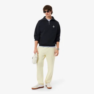 Bol Kesim Fermuarlı Yaka Piqua Sweatshirt