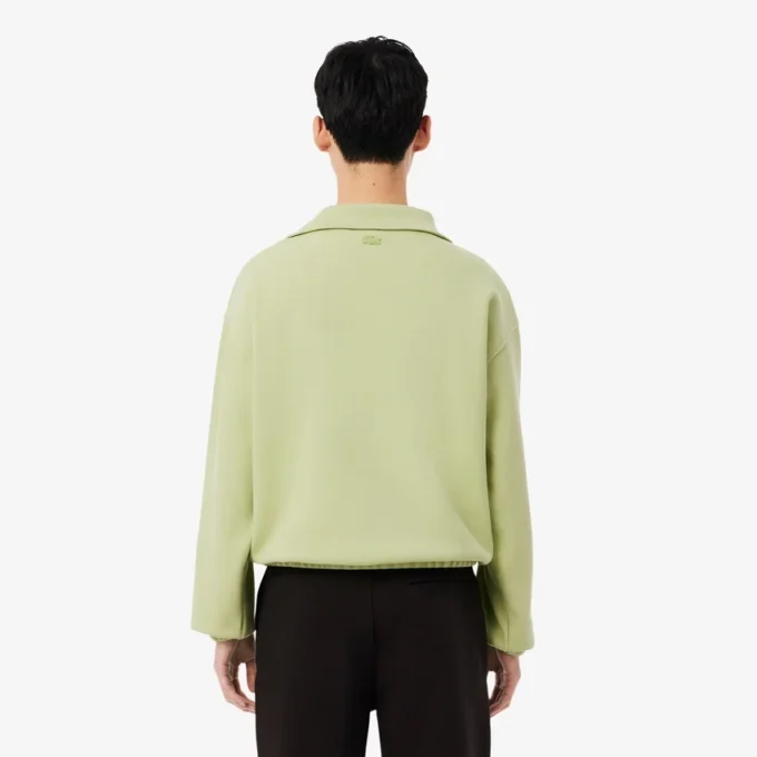 Bol Kesim Fermuarlı Yaka Piqua Sweatshirt