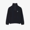 Bol Kesim Fermuarlı Yaka Piqua Sweatshirt