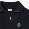 Bol Kesim Fermuarlı Yaka Piqua Sweatshirt