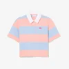 Büyük Boy Çizgili Pamuklu Rugby Polo Tişört