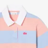 Büyük Boy Çizgili Pamuklu Rugby Polo Tişört