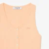 Dar Kesim Nervürlü Pamuklu Tank Top