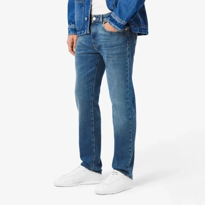 Erkek 5 Cepli Dar Kesim İndigo Kot Pantolon