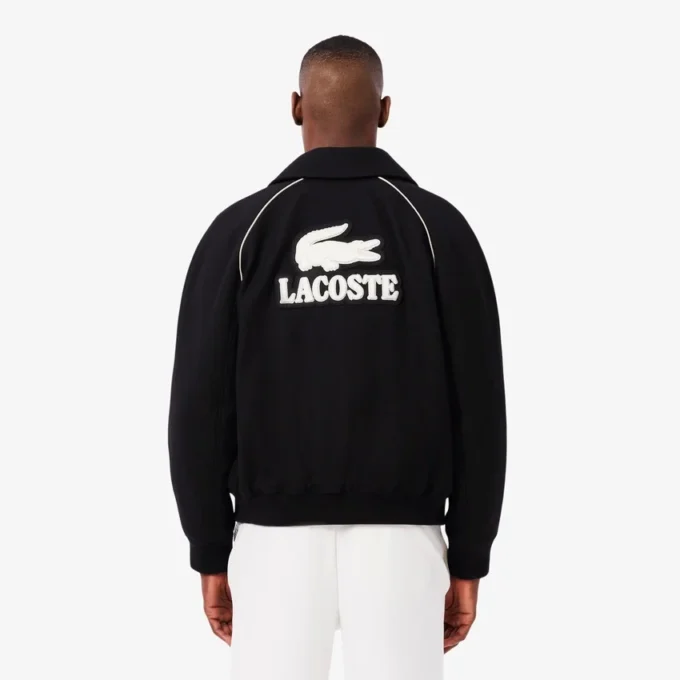 Erkek Badge Accent Yün Varsity Ceket