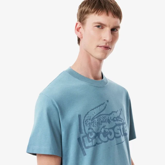 Erkek Baskılı Pamuklu Jersey Tişört