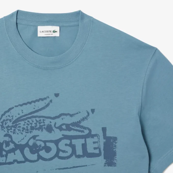 Erkek Baskılı Pamuklu Jersey Tişört