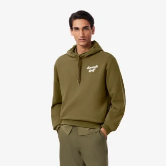 Erkek Baskılı Polar Golf Kapüşonlu Sweatshirt