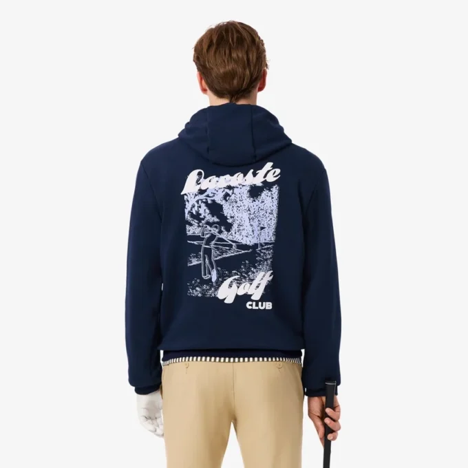 Erkek Baskılı Polar Golf Kapüşonlu Sweatshirt Erkek Baskılı Polar Golf Kapüşonlu Sweatshirt