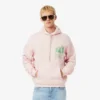 Erkek Baskılı Polar Kapüşonlu Sweatshirt