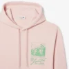 Erkek Baskılı Polar Kapüşonlu Sweatshirt