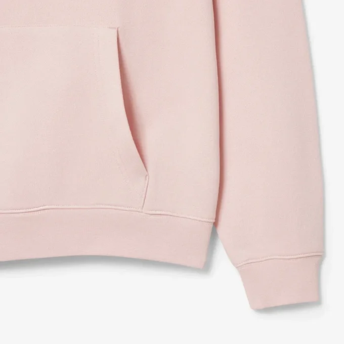 Erkek Baskılı Polar Kapüşonlu Sweatshirt