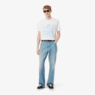 Erkek Bol Kesim 5 Cepli Denim Kot Pantolon