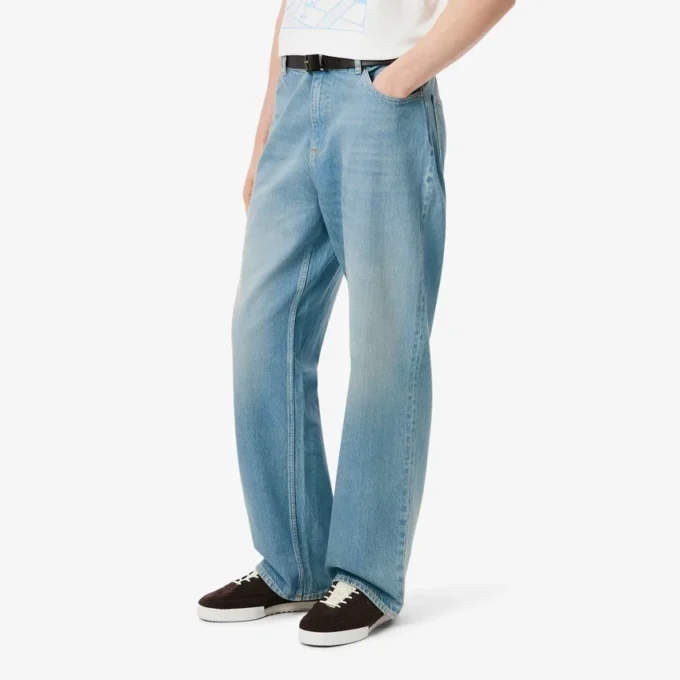 Erkek Bol Kesim 5 Cepli Denim Kot Pantolon