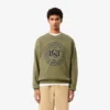 Erkek Bol Kesim Baskılı Polar Sweatshirt