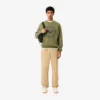 Erkek Bol Kesim Baskılı Polar Sweatshirt