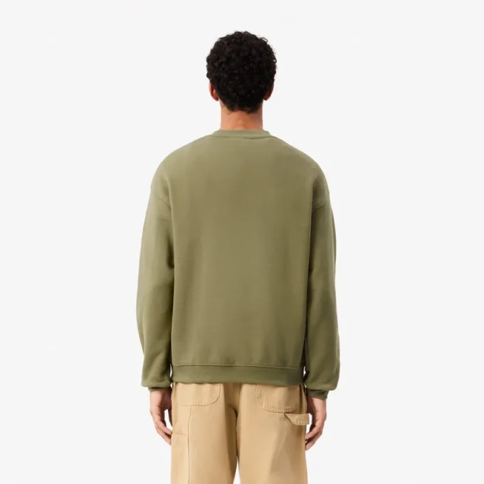 Erkek Bol Kesim Baskılı Polar Sweatshirt