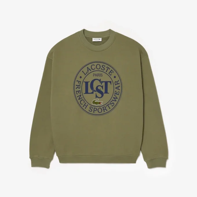 Erkek Bol Kesim Baskılı Polar Sweatshirt
