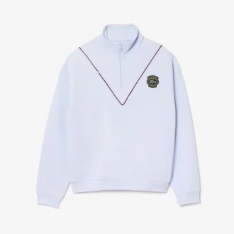 Erkek Bol Kesim Fermuarlı Yaka Piqua Sweatshirt