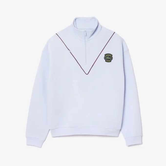Erkek Bol Kesim Fermuarlı Yaka Piqua Sweatshirt