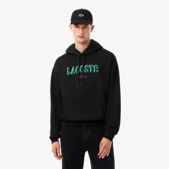 Erkek Bol Kesim Nakışlı Kapüşonlu Sweatshirt