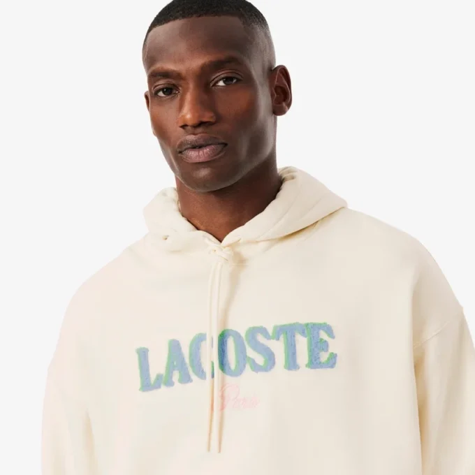 Erkek Bol Kesim Nakışlı Kapüşonlu Sweatshirt