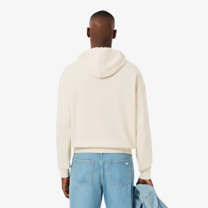 Erkek Bol Kesim Nakışlı Kapüşonlu Sweatshirt