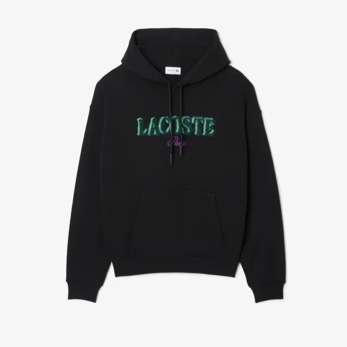 Erkek Bol Kesim Nakışlı Kapüşonlu Sweatshirt
