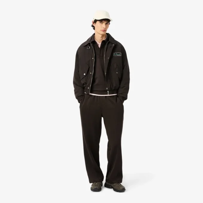 Erkek Bol Kesim Polar Polo Tişört Sweatshirt