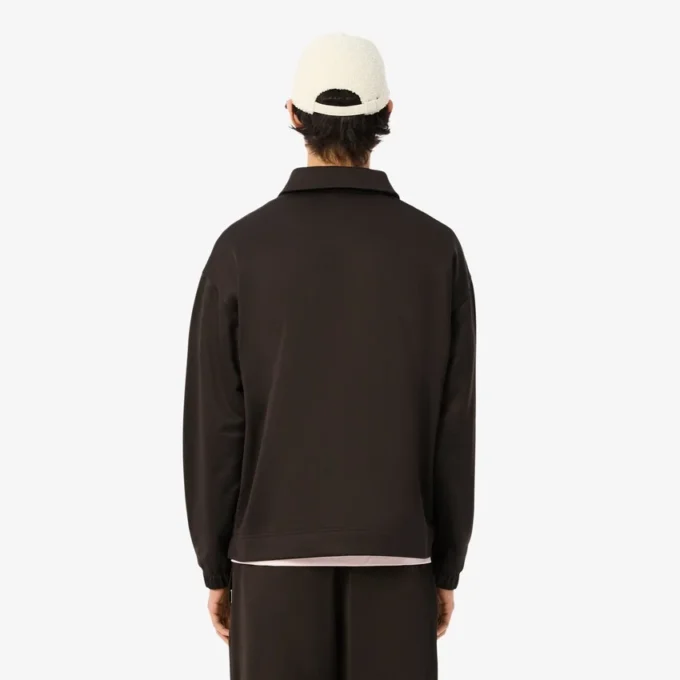 Erkek Bol Kesim Polar Polo Tişört Sweatshirt