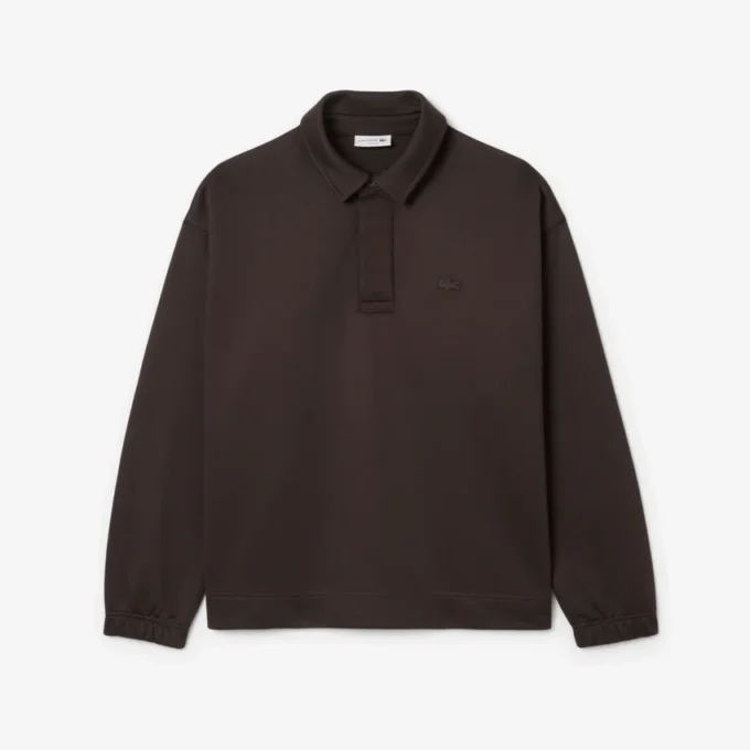 Erkek Bol Kesim Polar Polo Tişört Sweatshirt