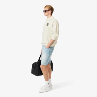 Erkek Bol Kesim Polo Tişört Yakalı Polar Sweatshirt