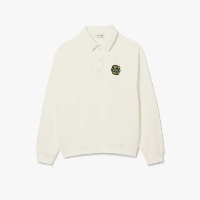 Erkek Bol Kesim Polo Tişört Yakalı Polar Sweatshirt