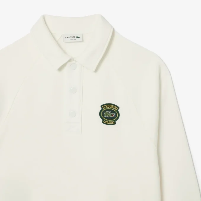 Erkek Bol Kesim Polo Tişört Yakalı Polar Sweatshirt