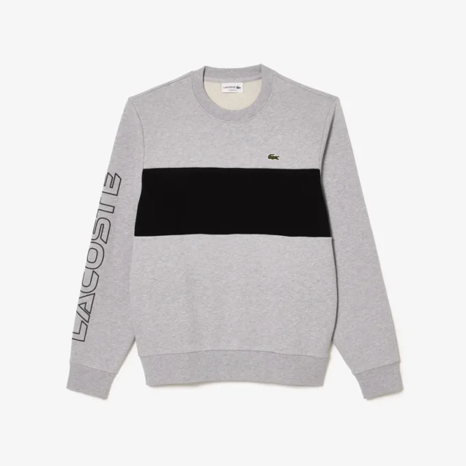 Erkek Colorblock Bisiklet Yaka Sweatshirt