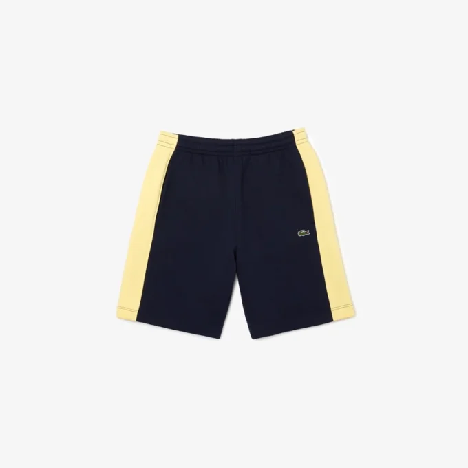 Erkek Colorblock Fırçalanmış Polar Şort