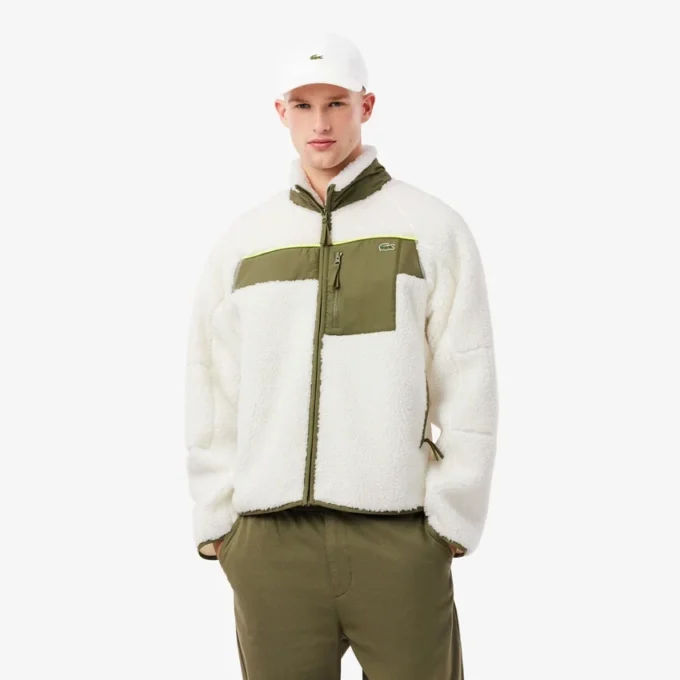 Erkek Colorblock Sherpa Polar Ceket