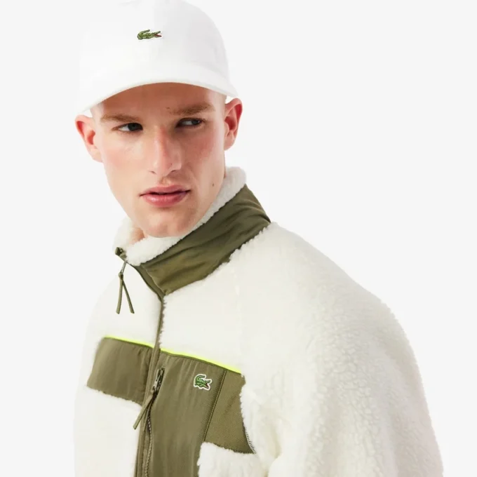 Erkek Colorblock Sherpa Polar Ceket