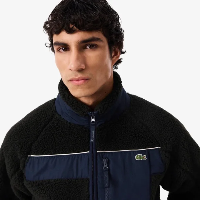 Erkek Colorblock Sherpa Polar Ceket