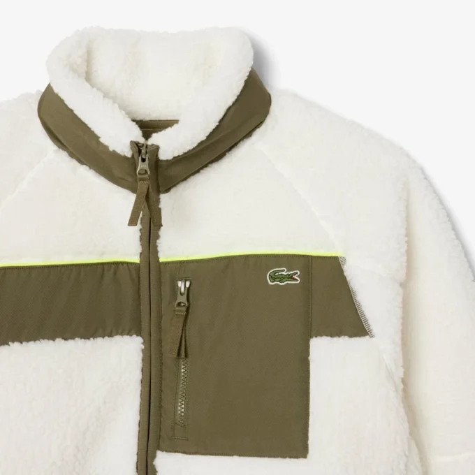 Erkek Colorblock Sherpa Polar Ceket