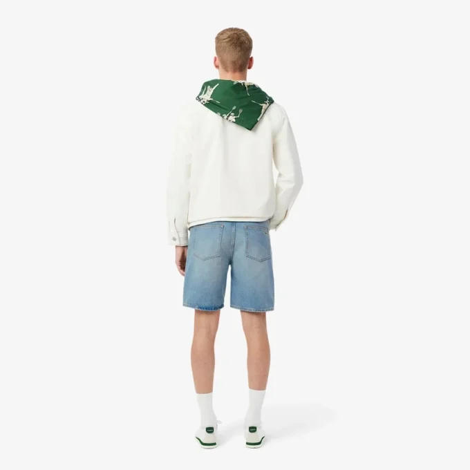 Erkek Düz Kesim Denim Şort Erkek Düz Kesim Denim Şort
