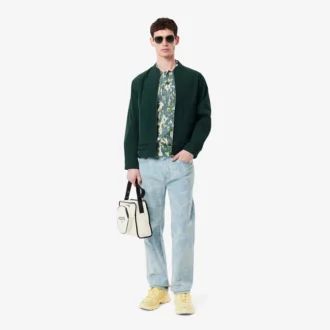 Erkek Düz Kesim Desenli Denim Kot Pantolon