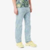 Erkek Düz Kesim Desenli Denim Kot Pantolon