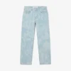 Erkek Düz Kesim Desenli Denim Kot Pantolon