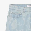 Erkek Düz Kesim Desenli Denim Kot Pantolon