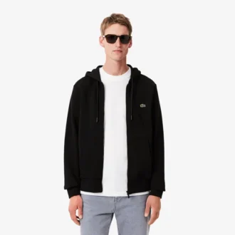 Erkek Fermuarlı Polar Kapüşonlu Sweatshirt